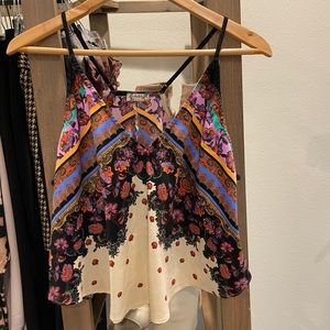 Free people patterned top
